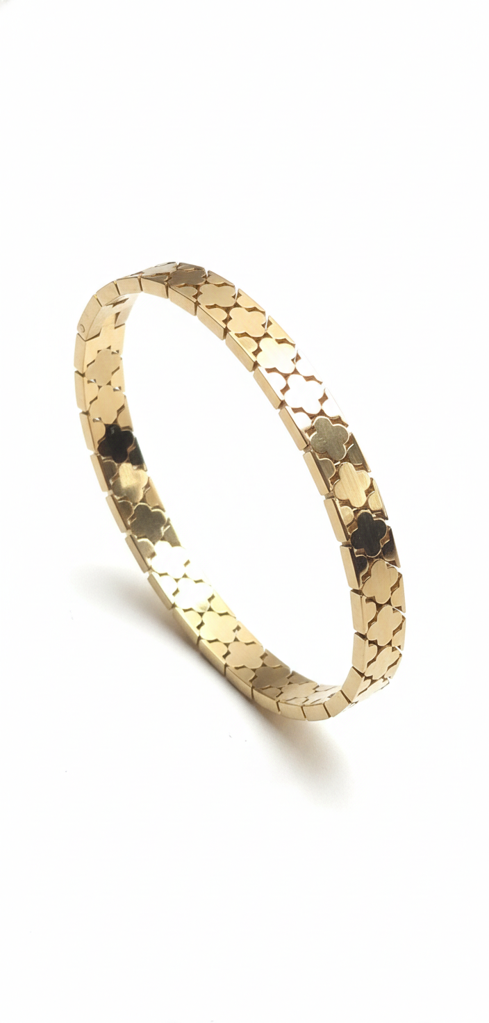 18K Gold Plated Stainless Steel Premium Bracelet for Women - KJKBL017