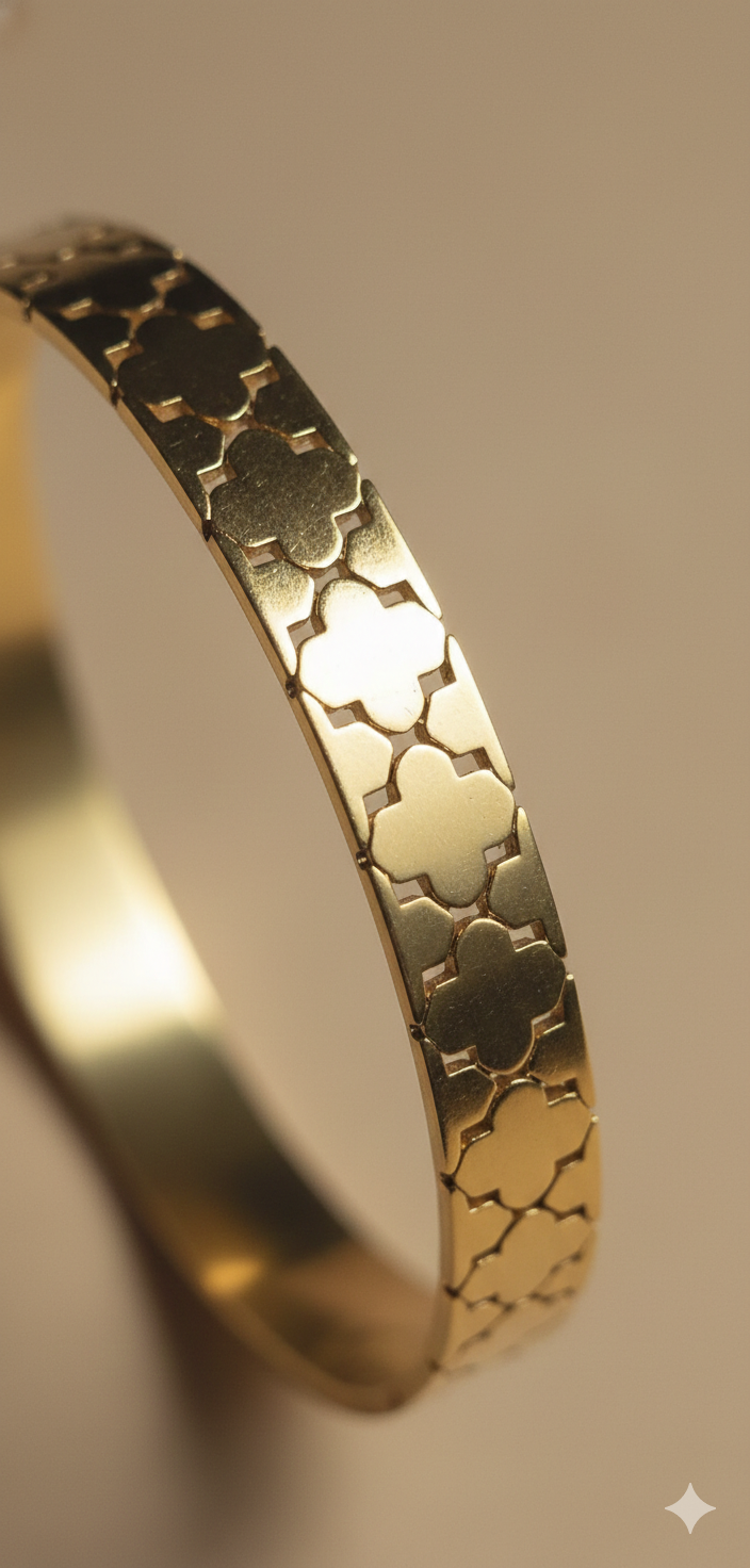 18K Gold Plated Stainless Steel Premium Bracelet for Women - KJKBL017