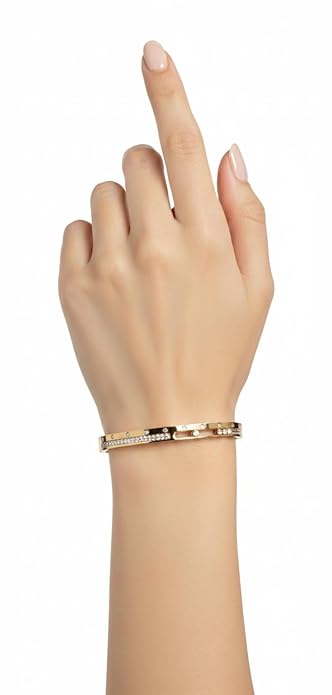 18K Gold Plated Stainless Steel Premium Bracelet for Women - KJKBL019