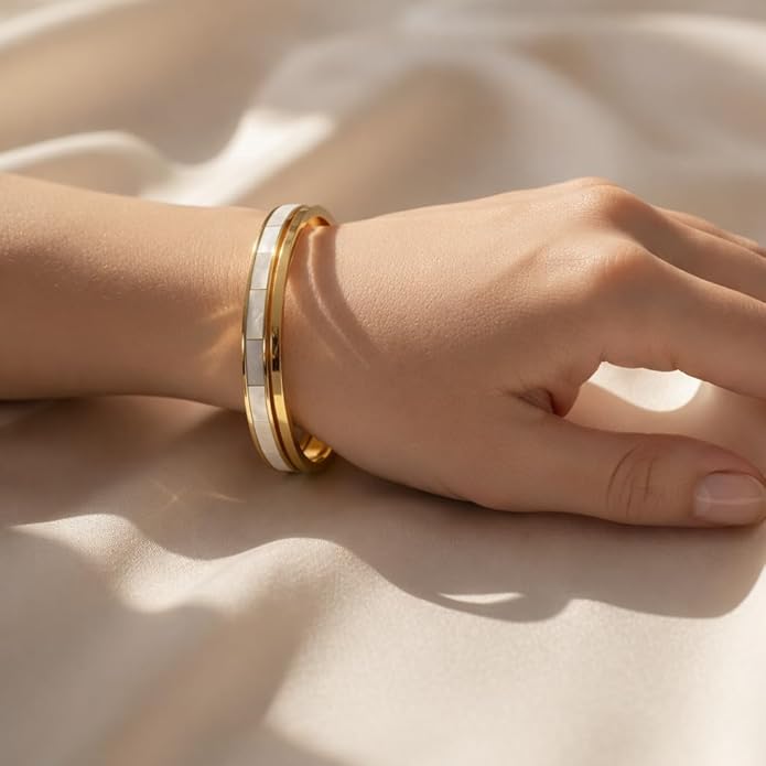 18K Gold Plated Stainless Steel Premium Bracelet for Women - KJKBL021