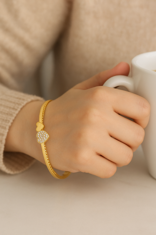 18K Gold Plated Stainless Steel Premium Bracelet for Women - KJKBL014
