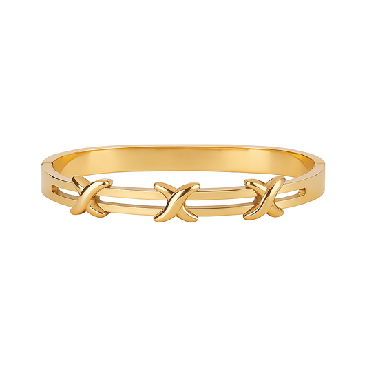 18K Gold Plated Stainless Steel Premium Bracelet for Women - KJKBL013