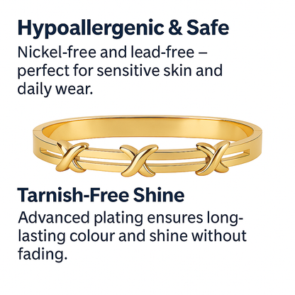 18K Gold Plated Stainless Steel Premium Bracelet for Women - KJKBL013