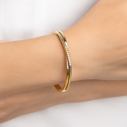 18K Gold Plated Stainless Steel Premium Bracelet for Women - KJKBL010