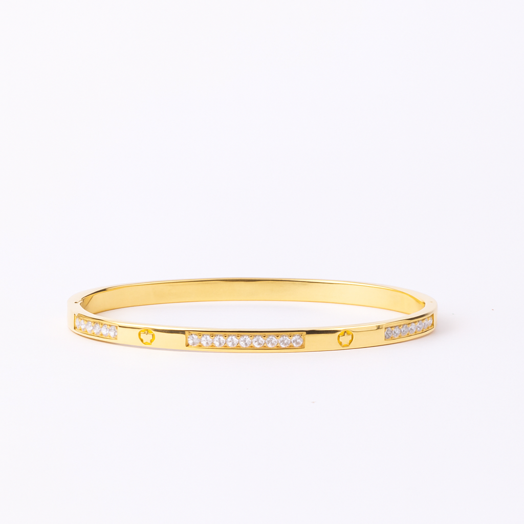 18K Gold Plated Stainless Steel Premium Bracelet for Women - KJKBL009