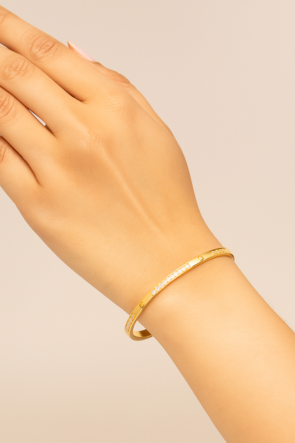 18K Gold Plated Stainless Steel Premium Bracelet for Women - KJKBL009
