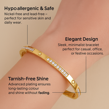 18K Gold Plated Stainless Steel Premium Bracelet for Women - KJKBL009
