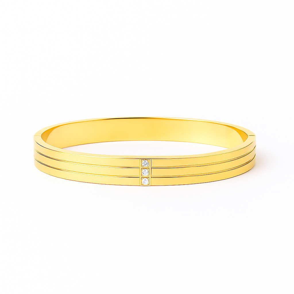 18K Gold Plated Stainless Steel Premium Bracelet for Women - KJKBL008
