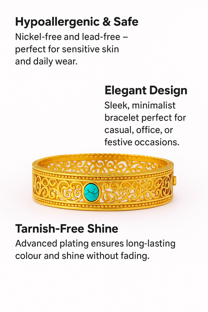 18K Gold Plated Stainless Steel Premium Bracelet for Women - KJKBL012