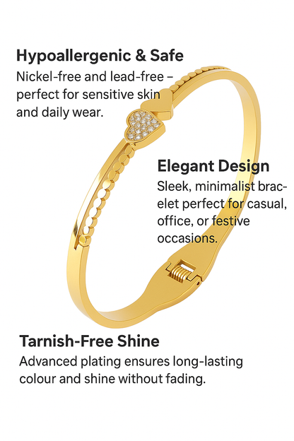 18K Gold Plated Stainless Steel Premium Bracelet for Women - KJKBL014