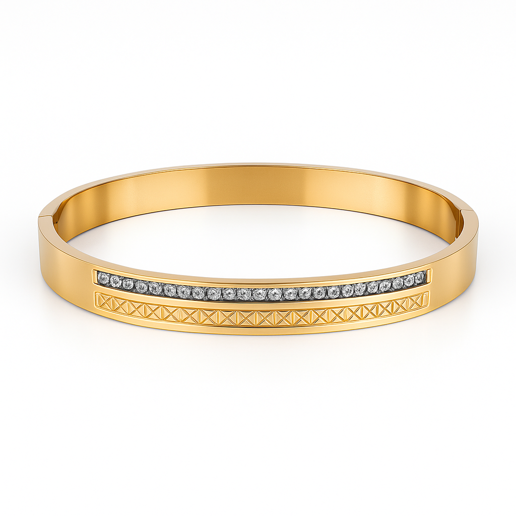 18K Gold Plated Stainless Steel Premium Bracelet for Women - KJKBL001