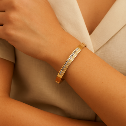 18K Gold Plated Stainless Steel Premium Bracelet for Women - KJKBL001
