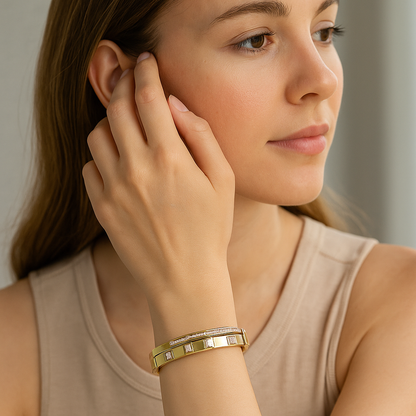 18K Gold Plated Stainless Steel Premium Bracelet for Women - KJKBL002