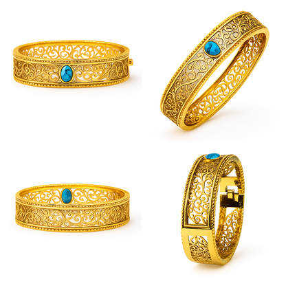 18K Gold Plated Stainless Steel Premium Bracelet for Women - KJKBL012