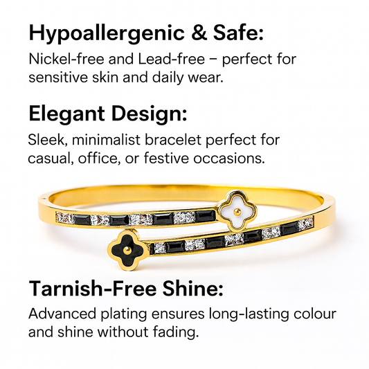 18K Gold Plated Stainless Steel Premium Bracelet for Women - KJKBL005