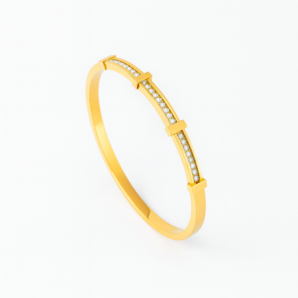 18K Gold Plated Stainless Steel Premium Bracelet for Women - KJKBL004