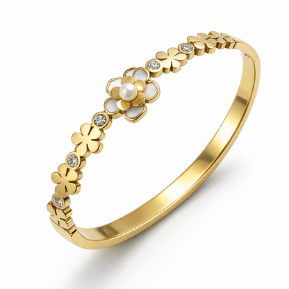 18K Gold Plated Stainless Steel Premium Bracelet for Women - KJKBL016