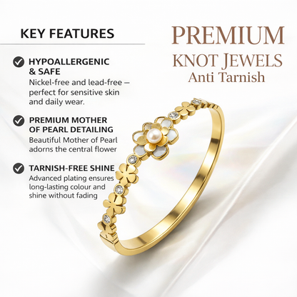 18K Gold Plated Stainless Steel Premium Bracelet for Women - KJKBL016