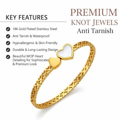 18K Gold Plated Stainless Steel Premium Bracelet for Women - KJKBL020