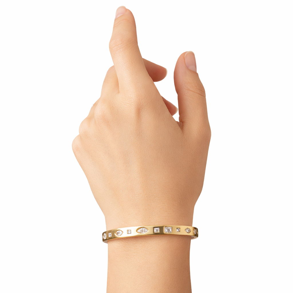 18K Gold Plated Stainless Steel Premium Bracelet for Women - KJKBL022