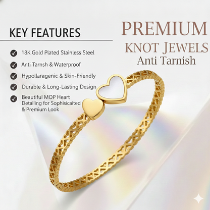 18K Gold Plated Stainless Steel Premium Bracelet for Women - KJKBL020