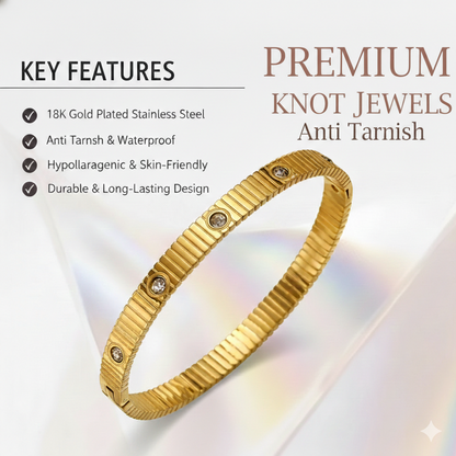 18K Gold Plated Stainless Steel Premium Bracelet for Women - KJKBL018