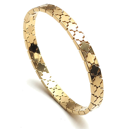 18K Gold Plated Stainless Steel Premium Bracelet for Women - KJKBL017