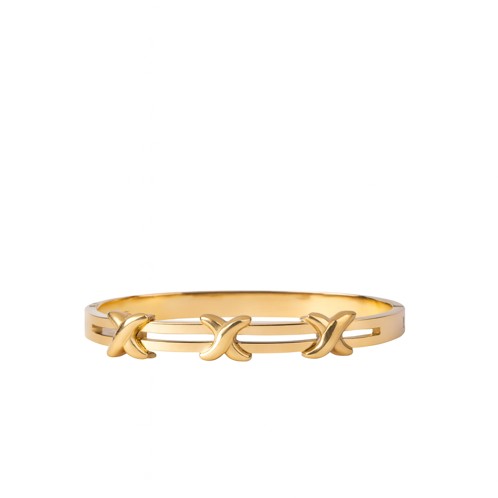 18K Gold Plated Stainless Steel Premium Bracelet for Women - KJKBL013