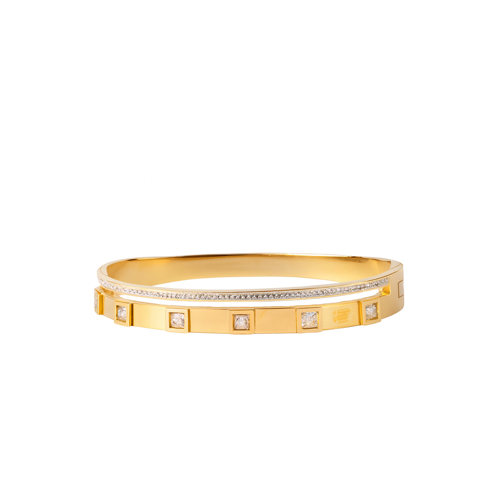 18K Gold Plated Stainless Steel Premium Bracelet for Women - KJKBL002